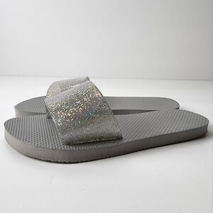 ⭐️40% Off⭐️ Old Navy Jelly Slide Flip-Flops Silver Glitter